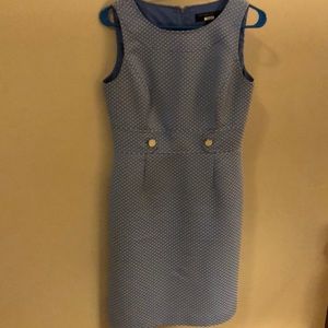 Tahari 4p business dress light blue and white